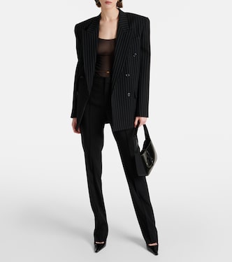 Gerade Low-Rise-Hose aus Gabardine | Saint Laurent