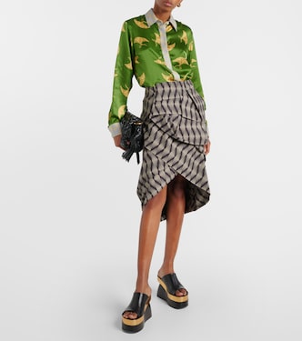 Camicia in raso di misto seta con stampa | Dries Van Noten