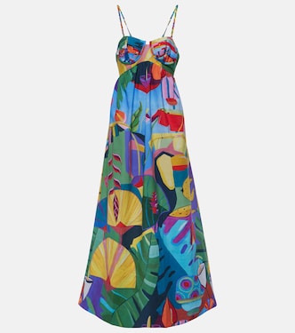 Maxikleid Tropical Scenario aus Baumwolle | Farm Rio
