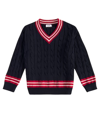 Pullover in cotone a trecce | Il Gufo