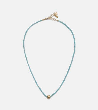 Infinite 18kt gold necklace with apatites | Suzanne Kalan