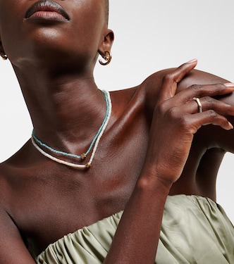 Infinite 18kt gold necklace with apatites | Suzanne Kalan