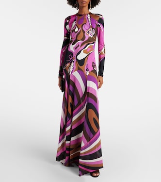 Orchidee and Iride printed gown | Pucci