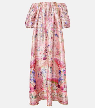 Maxikleid aus Taft mit Kristallen | Camilla
