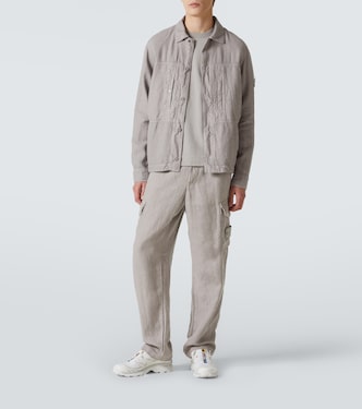 Hemdjacke Ghost Compass aus Leinen | Stone Island