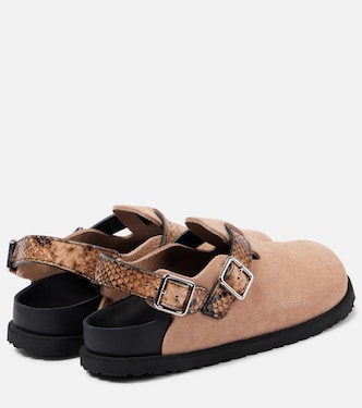 Tokio snake-effect suede clogs | Birkenstock 1774