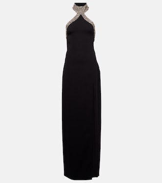 Embellished halterneck silk-blend gown | Tom Ford