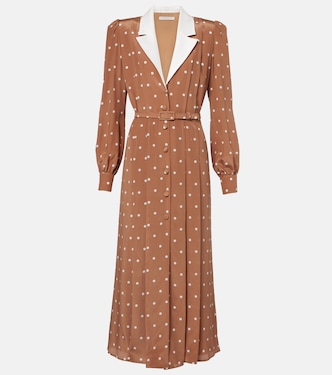Polka-dot silk satin shirt dress | Alessandra Rich