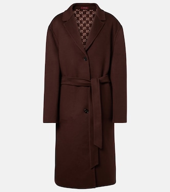 Abrigo de lana de botonadura simple | Gucci
