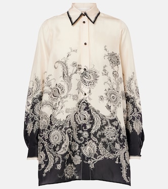 Camisa Rhiannon de seda con paisley | Zimmermann