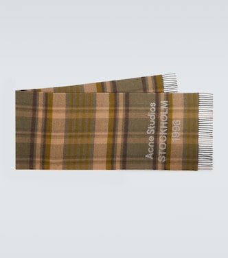 Logo checked wool scarf | Acne Studios