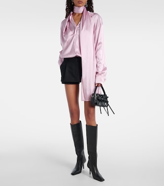 围巾细节缎布女式上衣 | Acne Studios