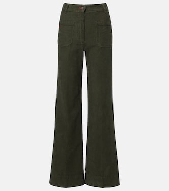 Mid-Rise-Schlaghose Alina aus Baumwoll-Cord | Victoria Beckham
