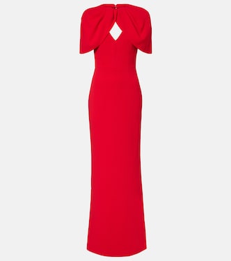 Cameron caped crêpe gown | Rebecca Vallance