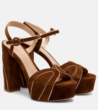 Sandalias 125 de ante con plataforma | Gianvito Rossi
