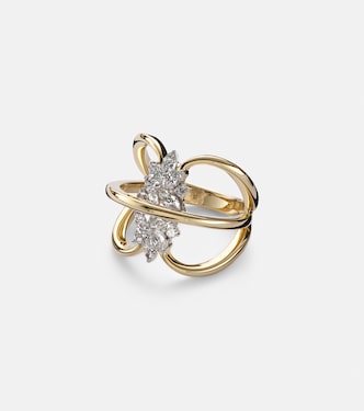 Golden Strada 18kt gold ring with diamonds | Yeprem
