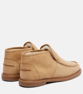 Shearling-lined suede ankle boots | Yves Salomon