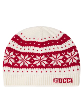 Logo wool jacquard beanie | Gucci Kids