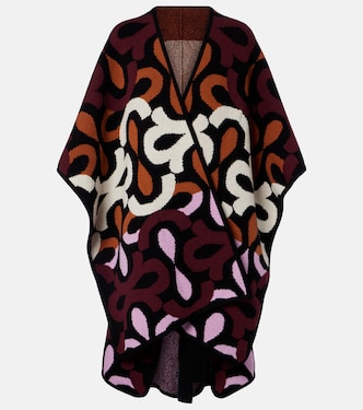 Maiolika wool jacquard cape | La DoubleJ