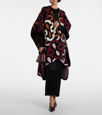 Maiolika wool jacquard cape | La DoubleJ
