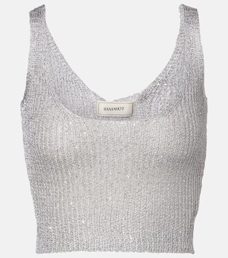 Top raccourci Aretha à sequins | Bananhot