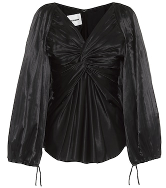 Gathered satin top | Jil Sander