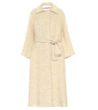 Abrigo de mohair con cinturón | Jil Sander