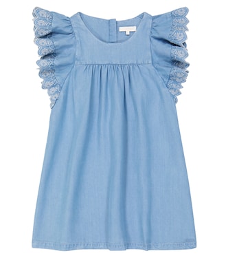 Robe brodée en jean | Chloé Kids