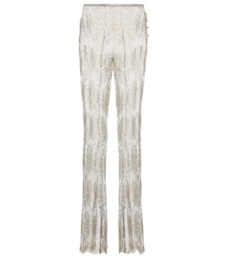 Pantalon évasé à taille basse en dentelle | Coperni