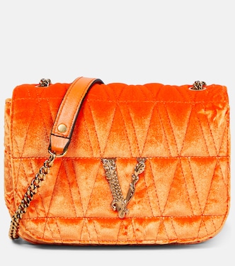 Borsa a spalla Virtus Small in velluto | Versace