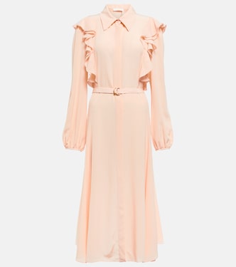 Ruffled silk shirt dress | Chloé