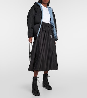 Schnürstiefel mit Leder | Prada