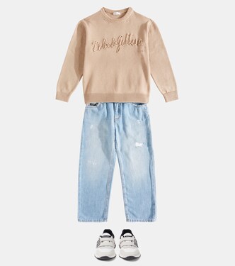 Jeans regular con logo | Dolce&Gabbana Kids