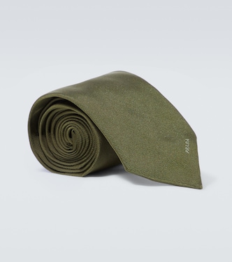 Logo silk tie | Prada