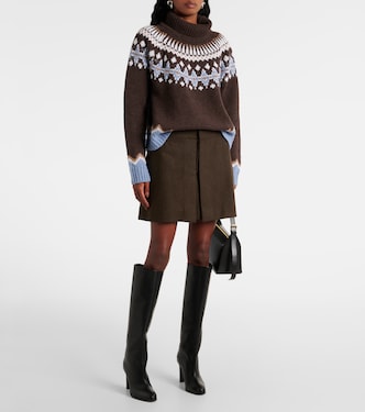 Bestickter Rollkragenpullover aus Wolle | Alanui