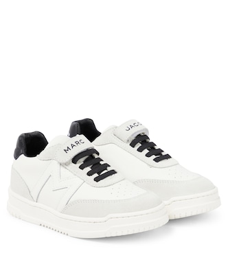 Suede-trimmed leather sneakers | Marc Jacobs Kids