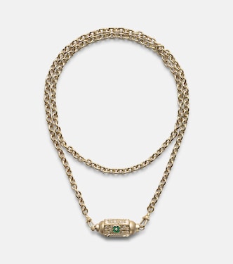 Collana Good Things in oro 14kt e oro 18kt con diamanti e onice | Marie Lichtenberg