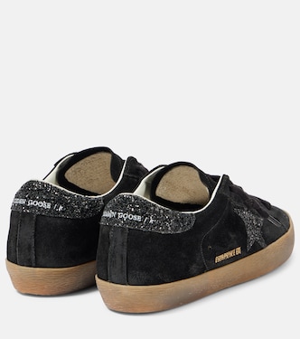 Baskets Super-Star en daim à paillettes | Golden Goose