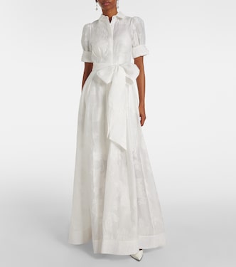 Bridal Annette brocade gown | Rebecca Vallance
