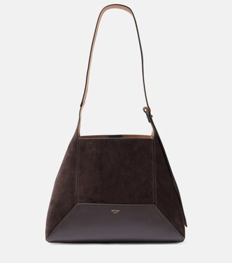 Diamond Medium suede and leather tote bag | Jimmy Choo