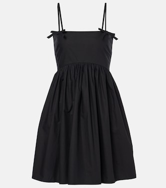 Shirred cotton minidress | Ganni