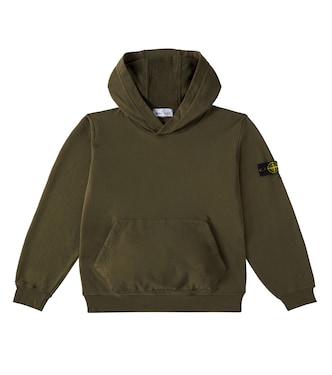 Cotton jersey hoodie | Stone Island Junior