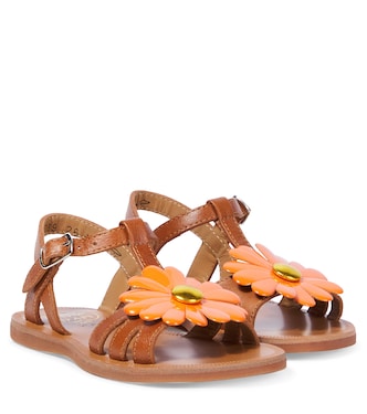 Plagette Big Flo leather sandals | Pom d'Api