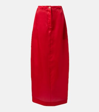 Jupe longue Lucian en organza de soie | Khaite