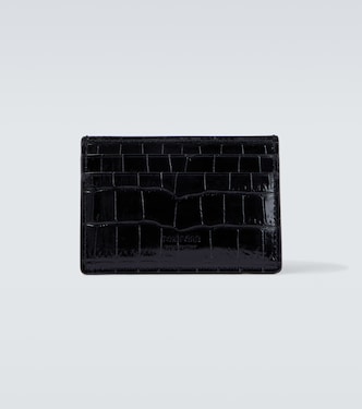 Croc-effect leather card holder | Tom Ford