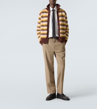 Jacquard cashmere and wool cardigan | Auralee