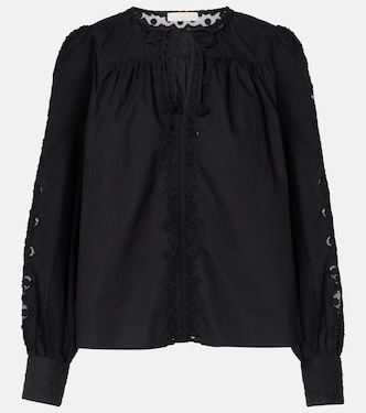 Bluse Kady aus Baumwolle mit Spitze | Ulla Johnson