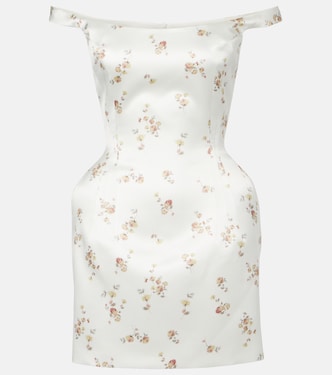 Floral off-shoulder silk minidress | Magda Butrym