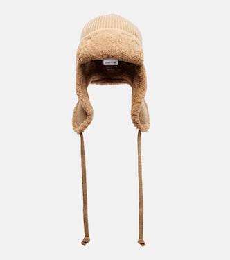 Cappello in lana e cashmere con logo | Miu Miu