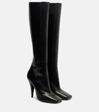 Sliced Square leather knee-high boots | Givenchy